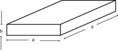 Figure 11. Rectangular waveguide geometry